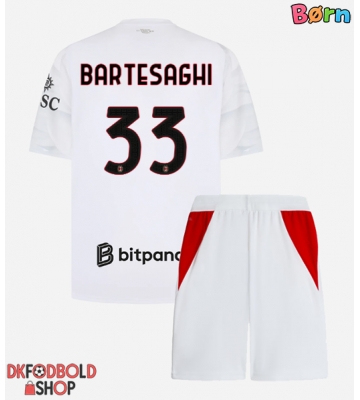 AC Milan Davide Bartesaghi #33 Udebanesæt Børn 2026-27 Kort ærmer (+ korte bukser)